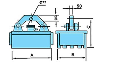 MW42 lifting electromagnet for Handling Square Billets and Profiled bars