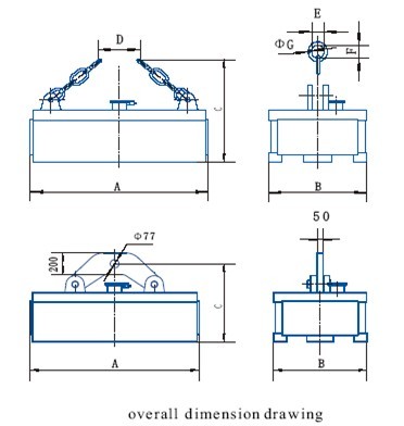 MW22 electromagnet for lifting double T-steel 